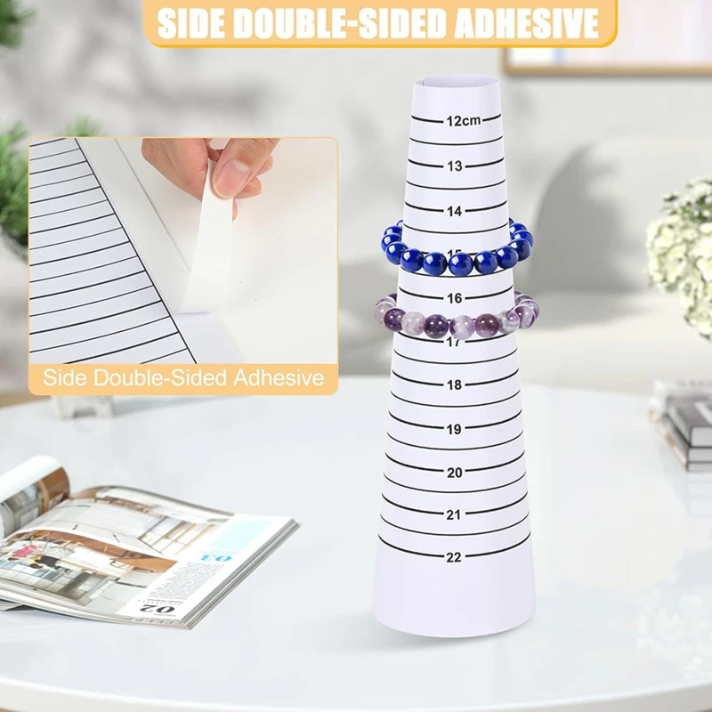 B62B Bracelet Measuring Tool Set 4 Pcs, Bangle Sizer Mandrel, Wrist Gauge Sizing Tools, 12-22cm, for Jewelry Making DIY