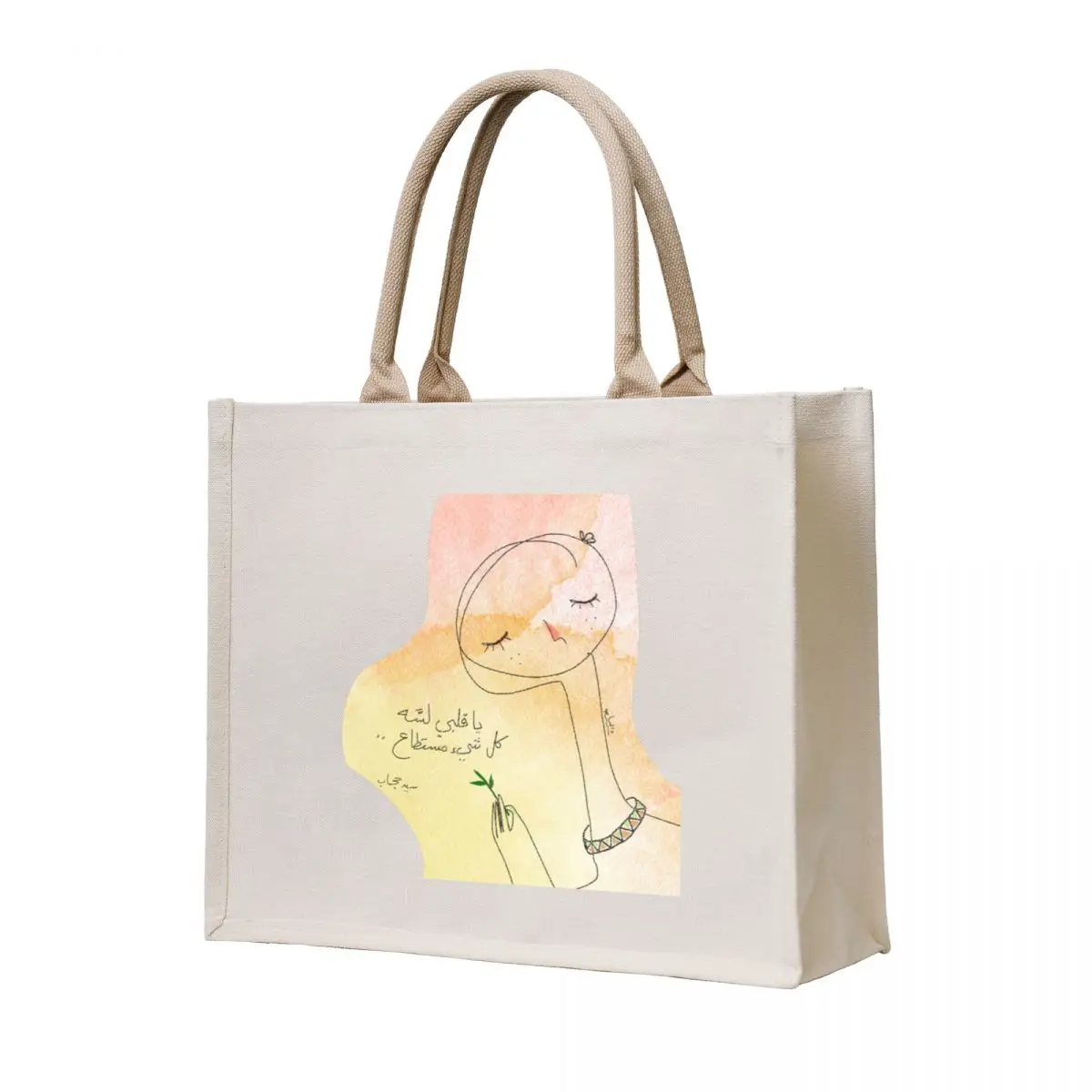

Hold A Hope Illustration Tote Bag bags for women Women's beach bags tote bag woman