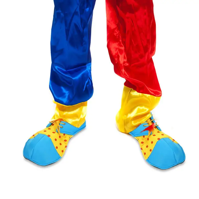 1 paio di sandali per ragazzi di Halloween scarpe grandi scarpe da Clown cappello gigante da Clown Prop