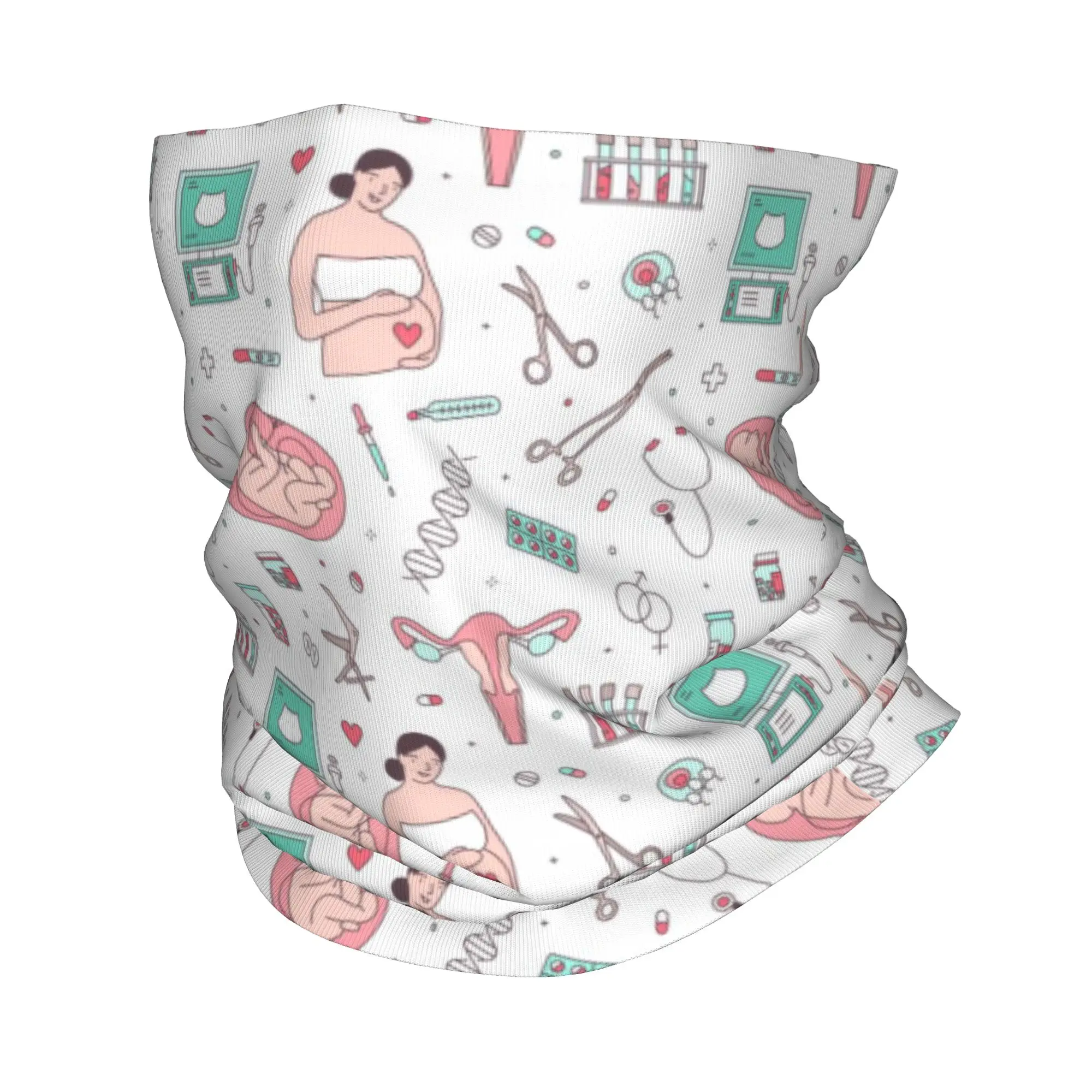 Doctor Nurse Medical Medicine Enfermera En Apuros Bandana Neck Warmer Men Women Winter Hiking Ski Scarf Gaiter  Face Cover