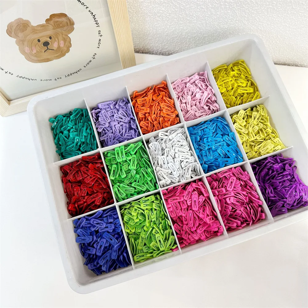 20pcs Small Dog BB Hair Clips 2CM Oil Drip Square Cat Dog Hairpins for Teddy Yorkshire Pet Dog Grooming Accessories Pet Supplies