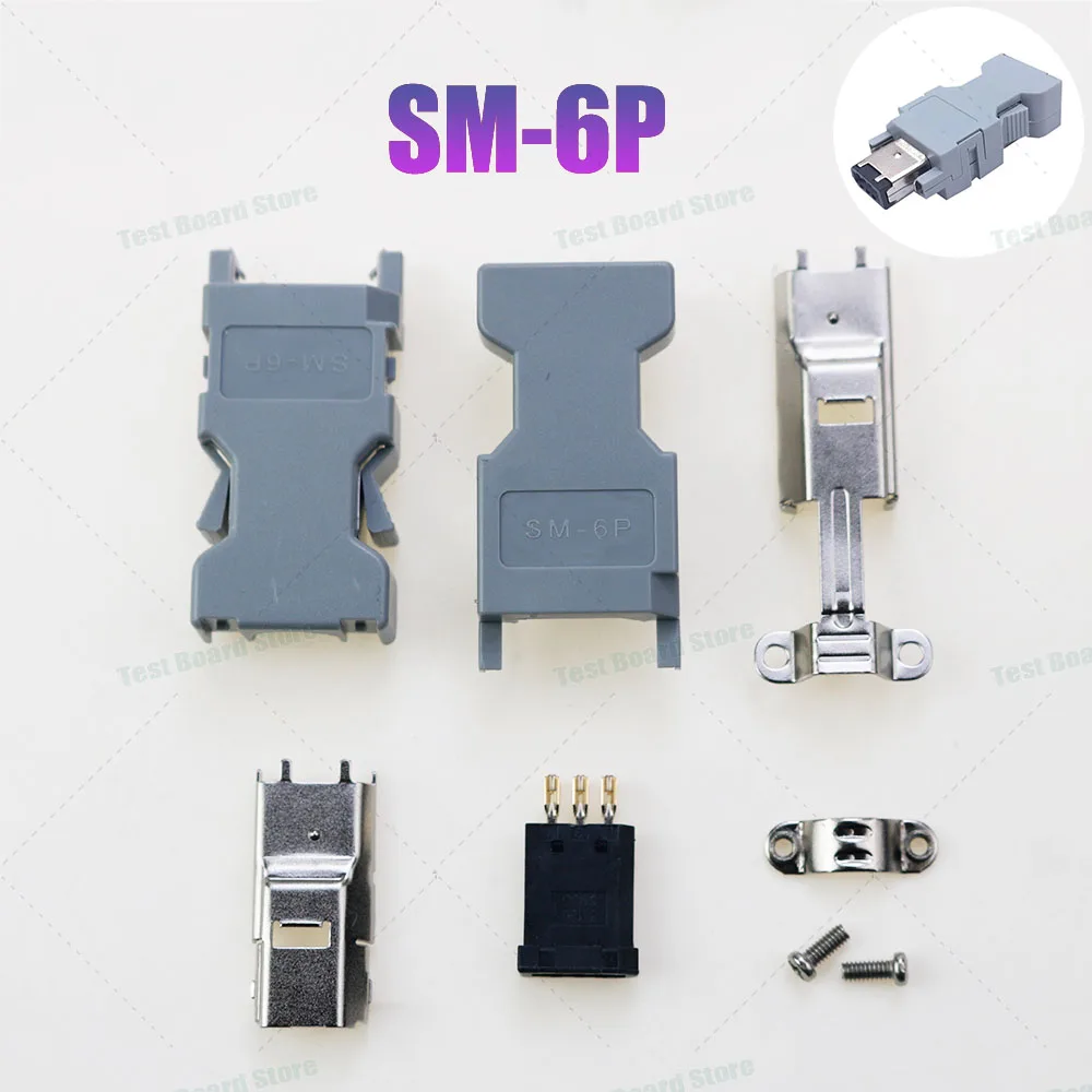 1Piece IEEE1394 6P encoder plug, servo drive connector connection plug SM-6P SM-6E for Yaskawa Panasonic Delta CN3