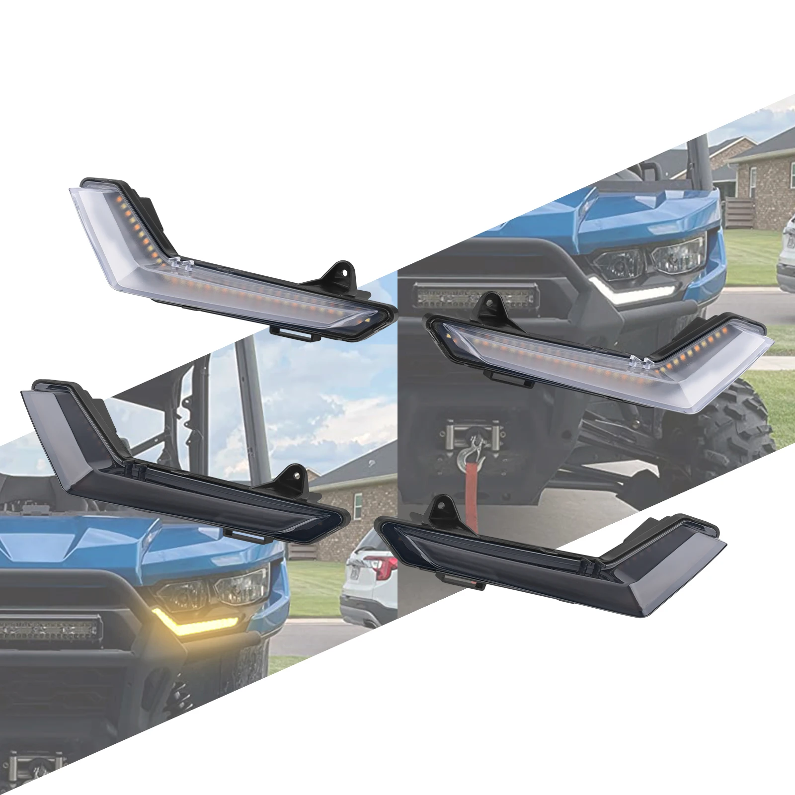 

Многофункциональный светодиодный фонарь 3-в-1 для мотоциклов и UTV: указатель поворота, ходовые огни, стоп-сигнал, прозрачная линза для Can-Am Defender MAX 2020-2023