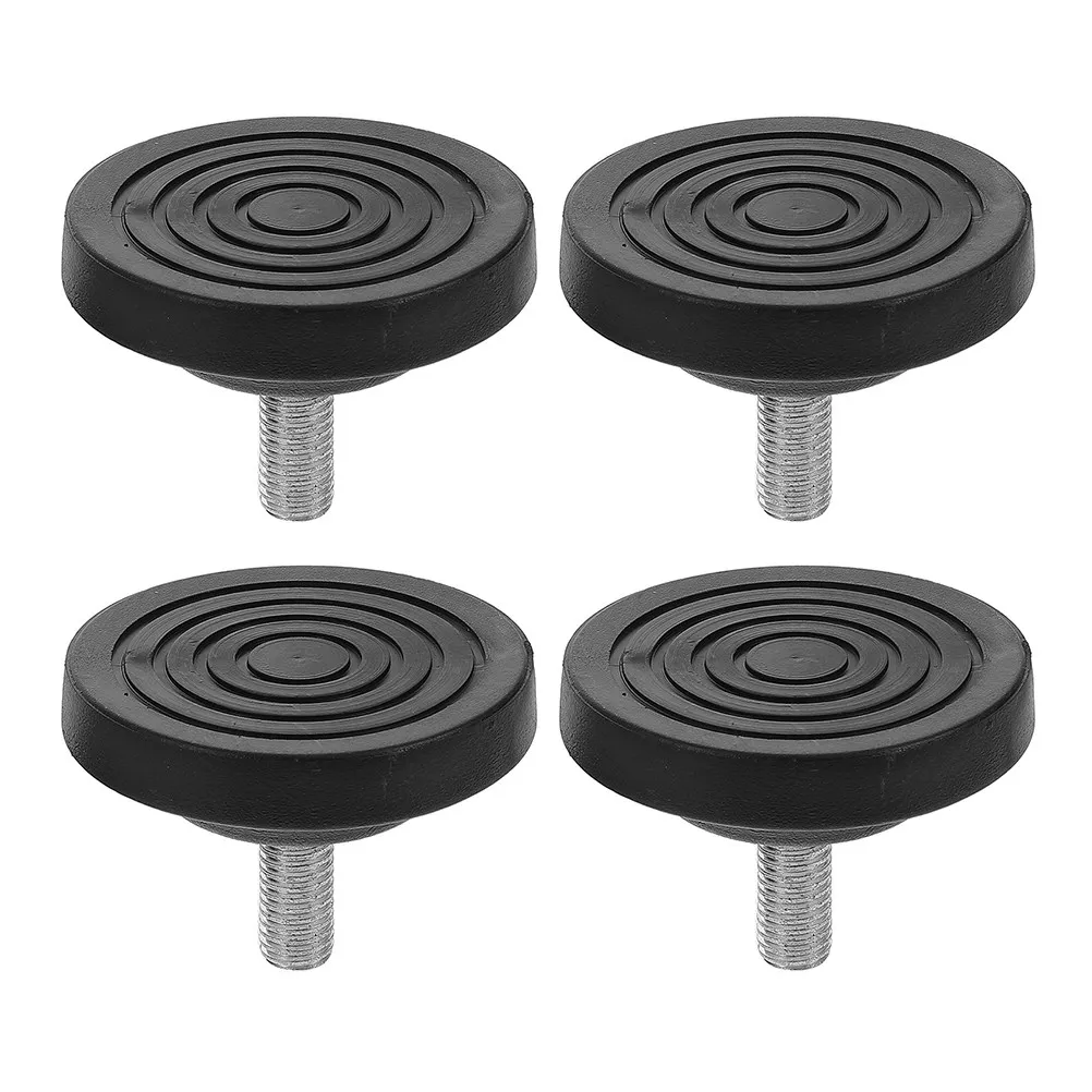 4Pcs Adjustable Rubber Foot Pads for Treadmill Bike Sofa Table Chair Anti-Slip Vibration Reduction Noise Control Leveling