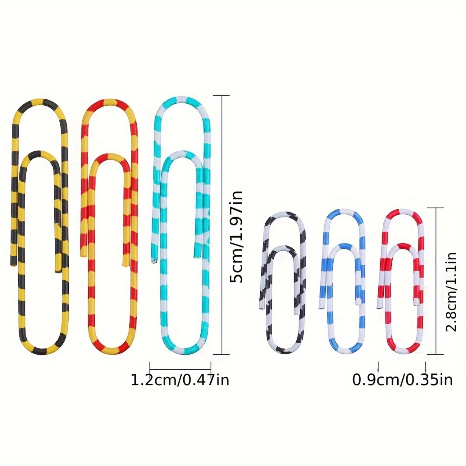 Assorted Colorful Reusable Paper Clips Box - Perfect for Teachers, Office, Folders, Bookmarks & DIY Albums