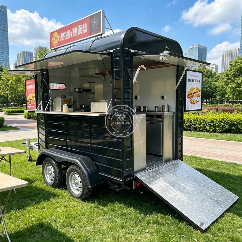 

Mobile Food Trailer Street Hot Dog BBQ Pizza Cart Coffee Kiosk Catering Truck Concession Food Truck Fully Equipped