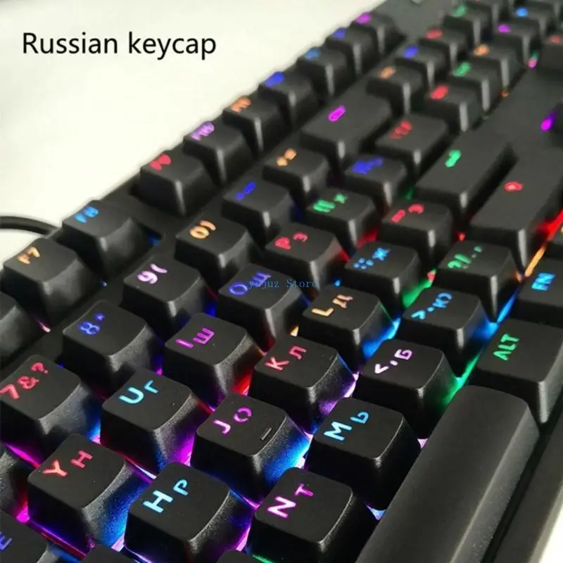 583D 104 Keys ABS Russian Korean Backlit Keycaps OEM Profile For Mechanical Keyboard