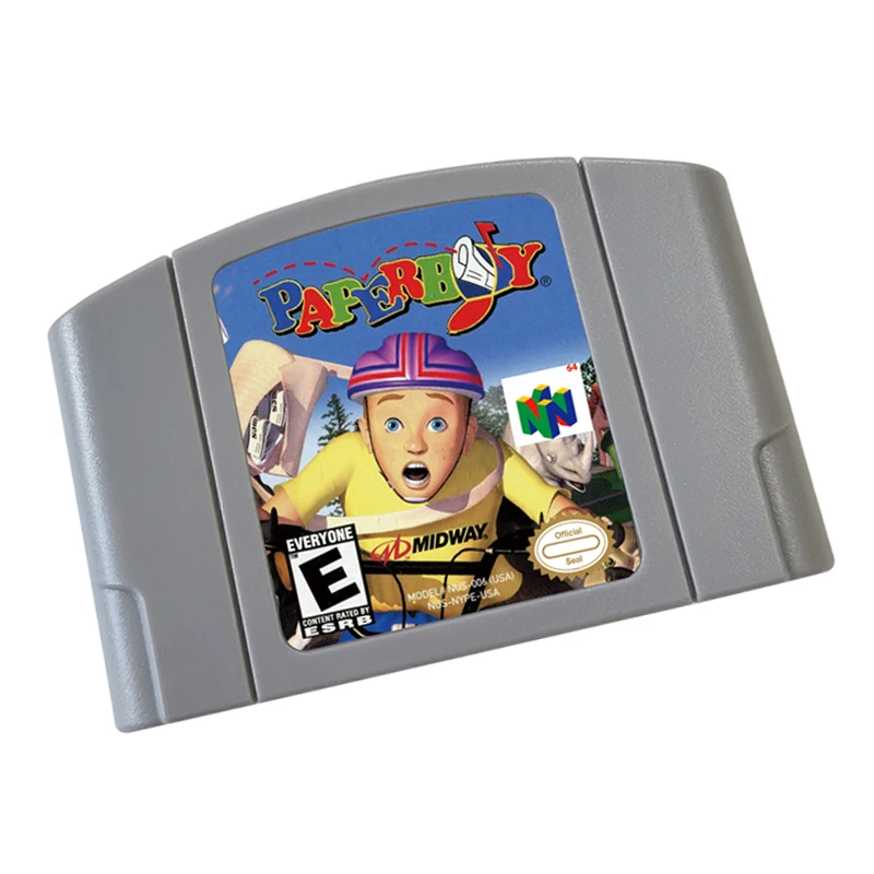 PAPERBOY สําหรับ N64 การ์ดเกม US Version คอนโซล 64 บิต USA Version วิดีโอเกม