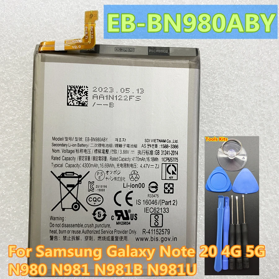 New Battery EB-BN980ABY EB-BN985ABY For Samsung Galaxy Note20 Note 20 N980 SM-N980F/DS,Note 20 Ultra N985B N985U N985U1 Phone