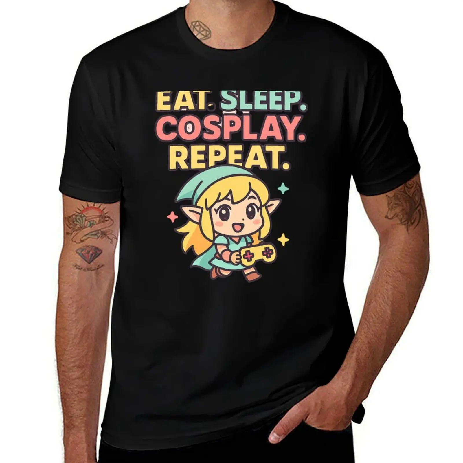 

Eat. Sleep. Cosplay. Repeat. – Chibi Pastel Cosplayer T-Shirt vintage t shirts vintage mens designer clothes
