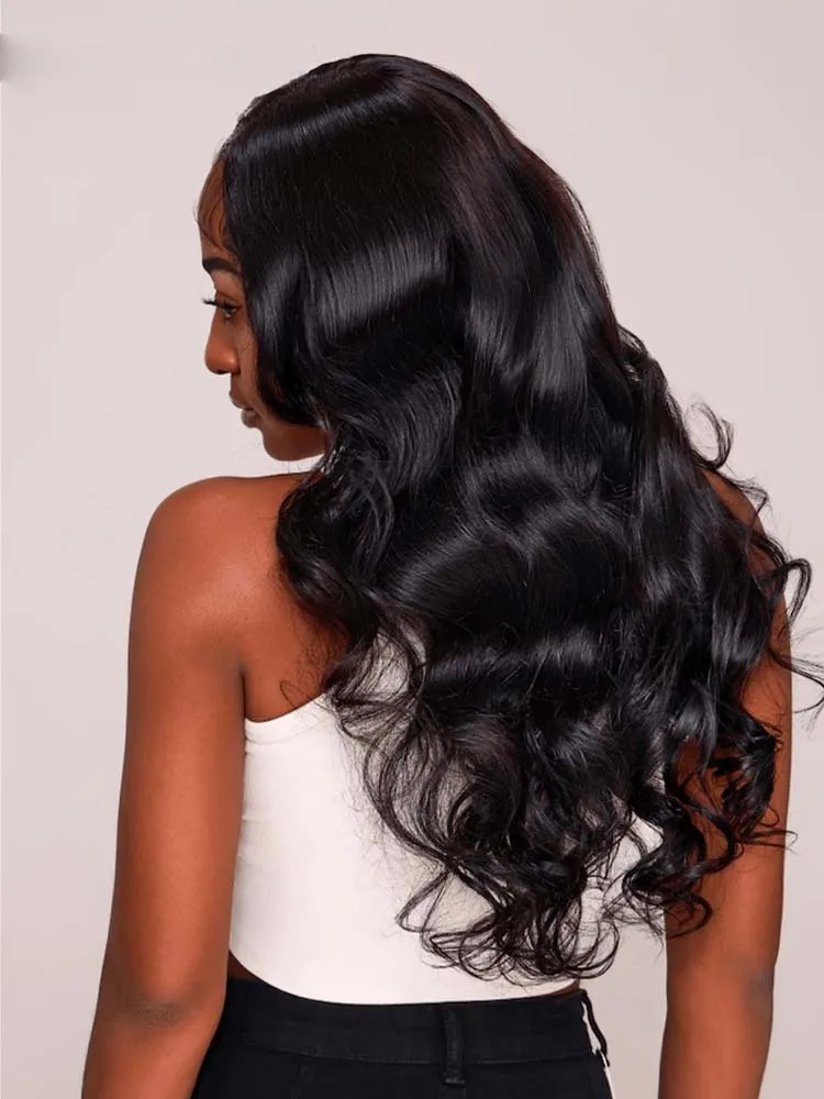 5x5 dünne HD-Perücke mit Spitzenverschluss, leimlose Körperwellenperücke mit gebleichten Knoten, passend zu allen Hauttypen, 250 % Dichte