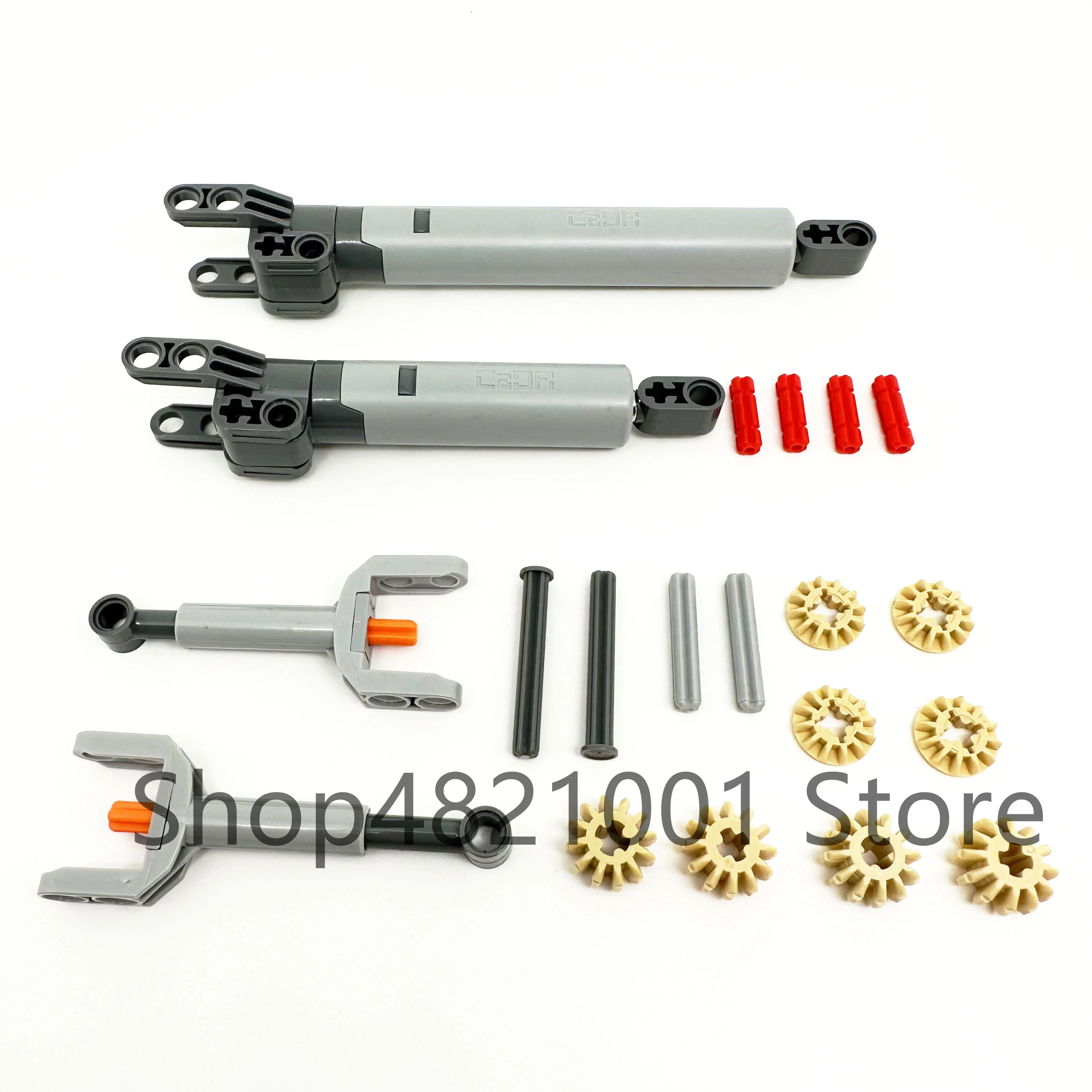 22Pcs/set High-Tech Parts Gear Axle Linear Actuator Set MOC Friends Bricks Building Blocks Accessory Mechanical DIY Compatible