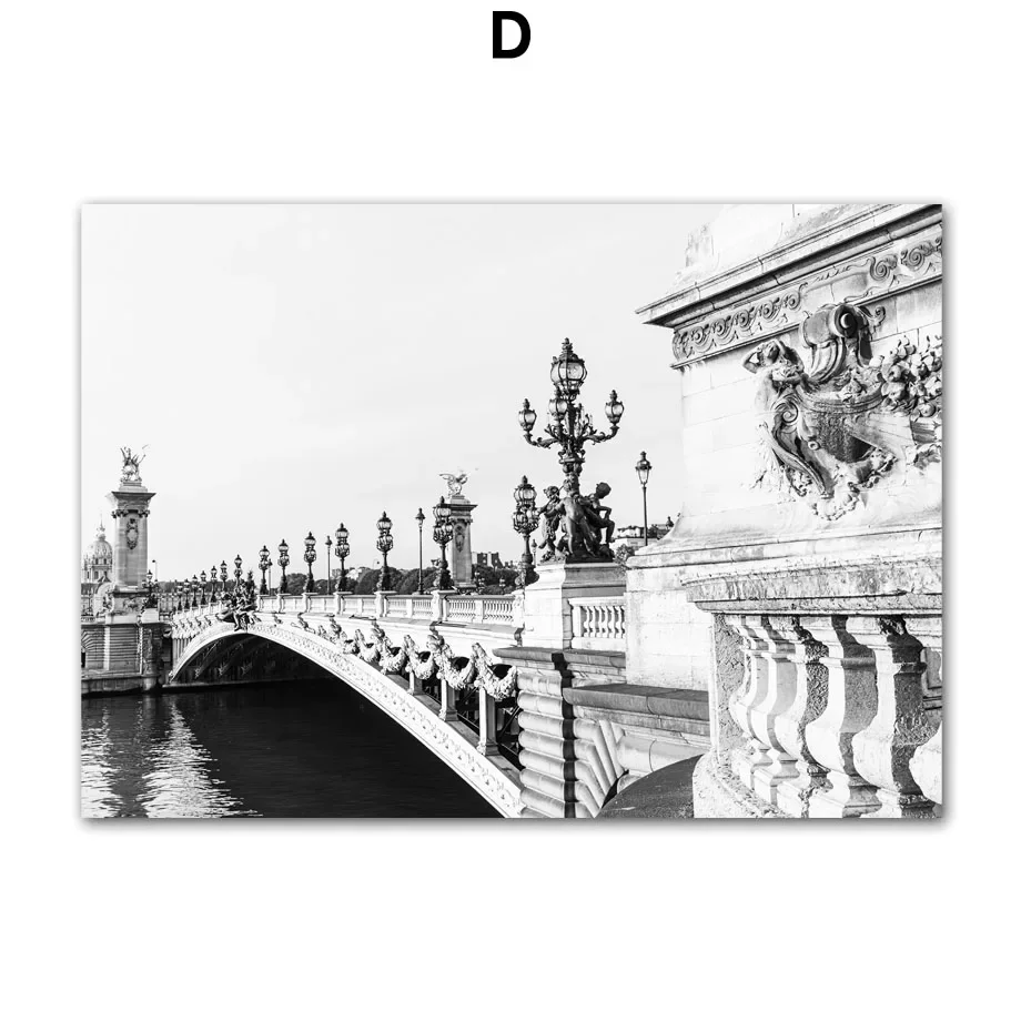 Black White Paris Towel Cafe Store Vintage Car Minimalist Wall Art Canvas Painting Posters for Living Room Modern Home Decor view 4
