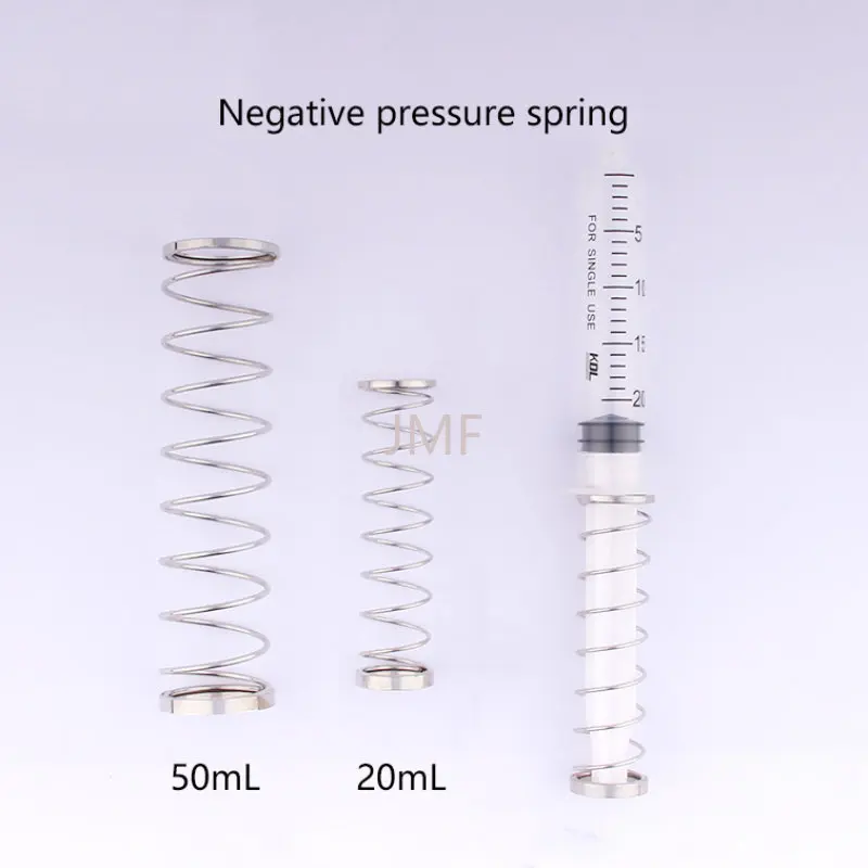 20/50ml Autoclavable Liposuction Spring Syringe Stainless Steel Liposuction Tool Rebound Control Beauty Tool