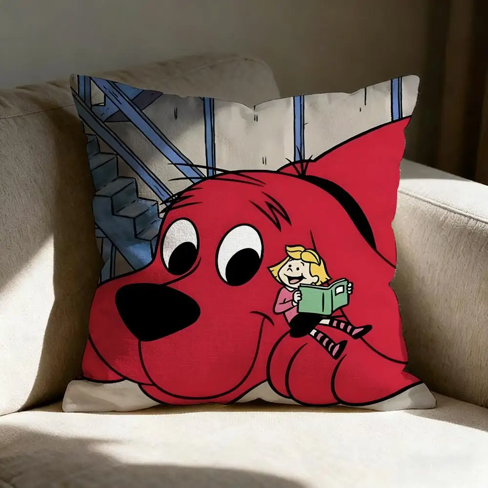 C-clifford The Big Red Dog Pillow Case Linen Pillow Covers Cover For Couch Living Room Bench Patio Floor Linen Home Decor view 3