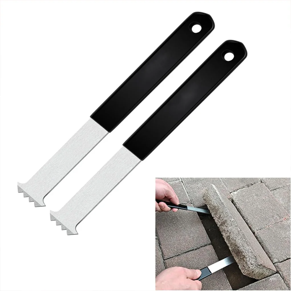 

2Pcs Paver Removal Tool Metal Garden Brick Block Puller Tool with Nonslip Handle and Double Joint Scraper Paver Lifting Puller