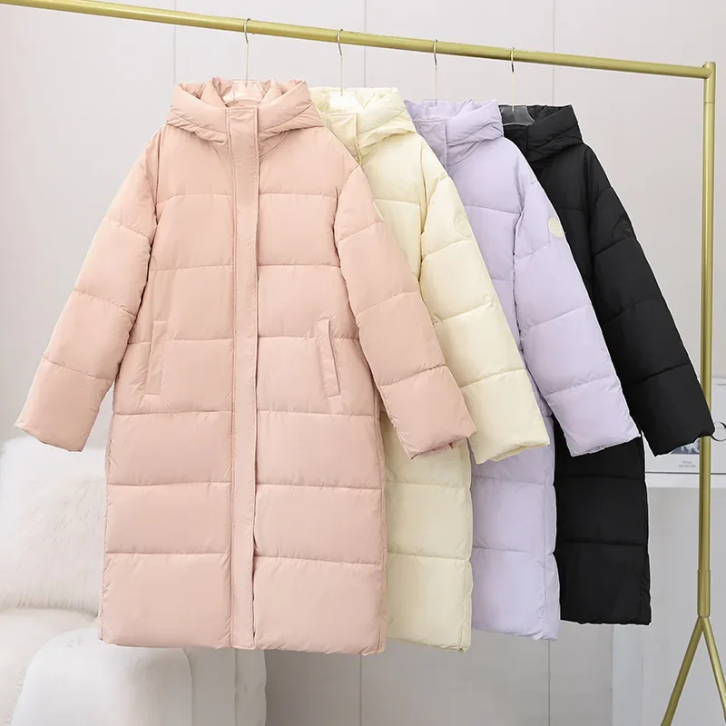 

Women Parkas Coats Hooded Mid Length Jackets Casual Loose Thick Y2k Streetwear Elegant Jacket Work Coat Autumn Winter 2025