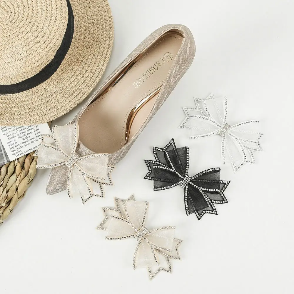 1PC Rhinestone Women Shoes Decorations Shiny Bow Design Shoes Flower Jewelry DIY Bags/Clothes/Shoes Shoes Buckle Accessories