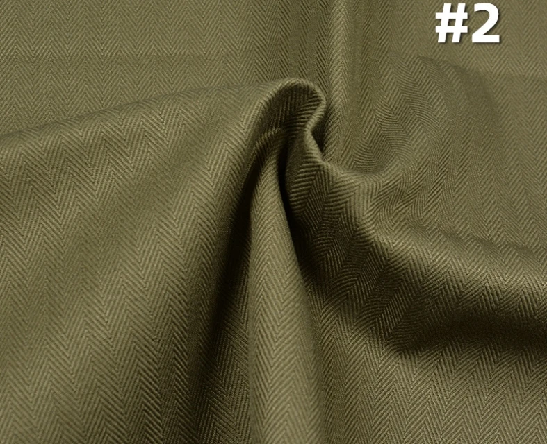 11,2 uncji Premium Armygreen Dyed Fabric 380gsm Khaki Herringbone Spodnie Sukienka Płaszcz Dostawca tkanin W1302193