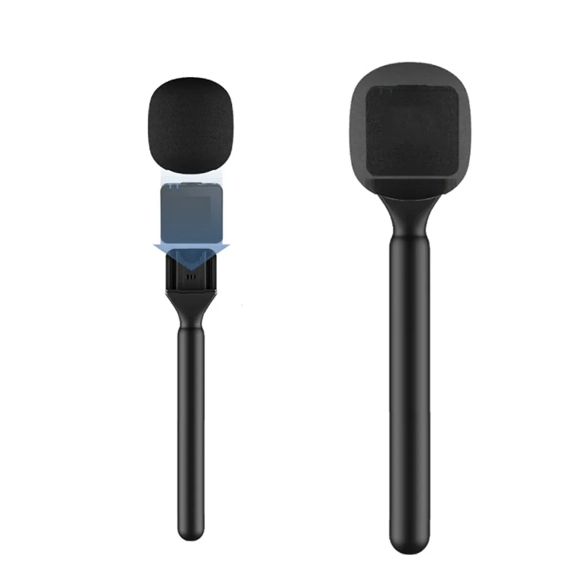 Paquete de 2 adaptadores de micrófono de mano para entrevista para DJI Mic 1/2 para Rode Wireless Go/GoII/Relacart/transmisor inalámbrico