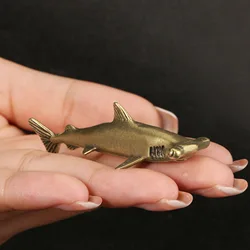 Hammerhead Shark Brass Decorative Figurines Marine Organisms Souvenir Desk Decoration Metal Figurine Ornaments Gift