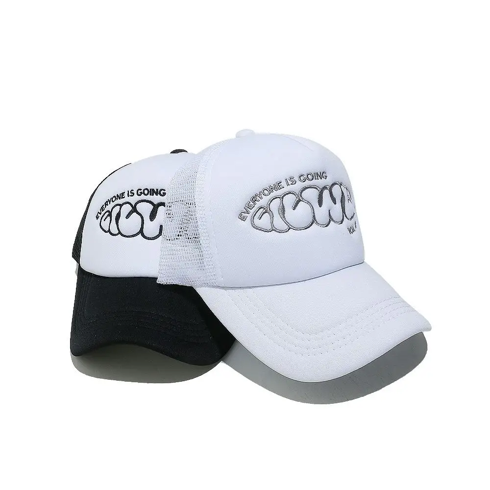 EVERYONE IS GOING Baseball Cap Letter Embroidery Sunscreen Hat Trucker Cap Breathable Adjustable Snapback Cap Spring Summer