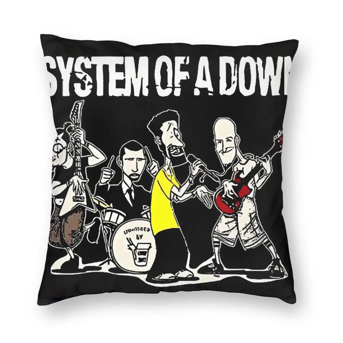 System Of A Down Band Square Pillowcase Pillow Cover Cushion Decor Comfort Throw Pillow for Home Living Room
