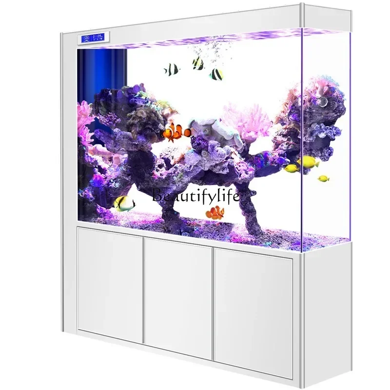 Super White Glass Screen Bottom Filter Fish Tank Living Room Large Floor Self-Circulation Aquarium