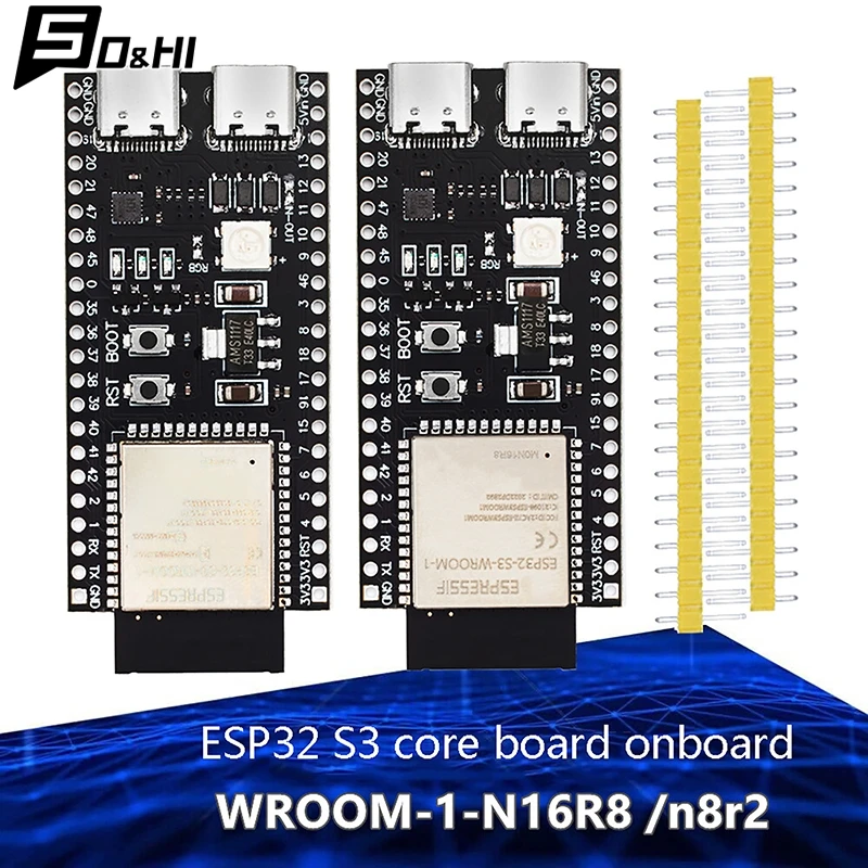 ESP32-S3-N16R8 WiFi Bluetooth kompatibel BLE 5.0 Mesh papan pengembangan ESP32S3 modul nirkabel ESP32-S3-WROOM-1For Arduino