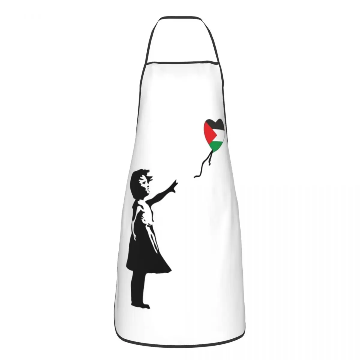 Banksy Letting Love Go Palestine Heart Balloon Girl Kitchen Baking Aprons Anti-greasy Pinafores Chef Cooking Home Cleaning