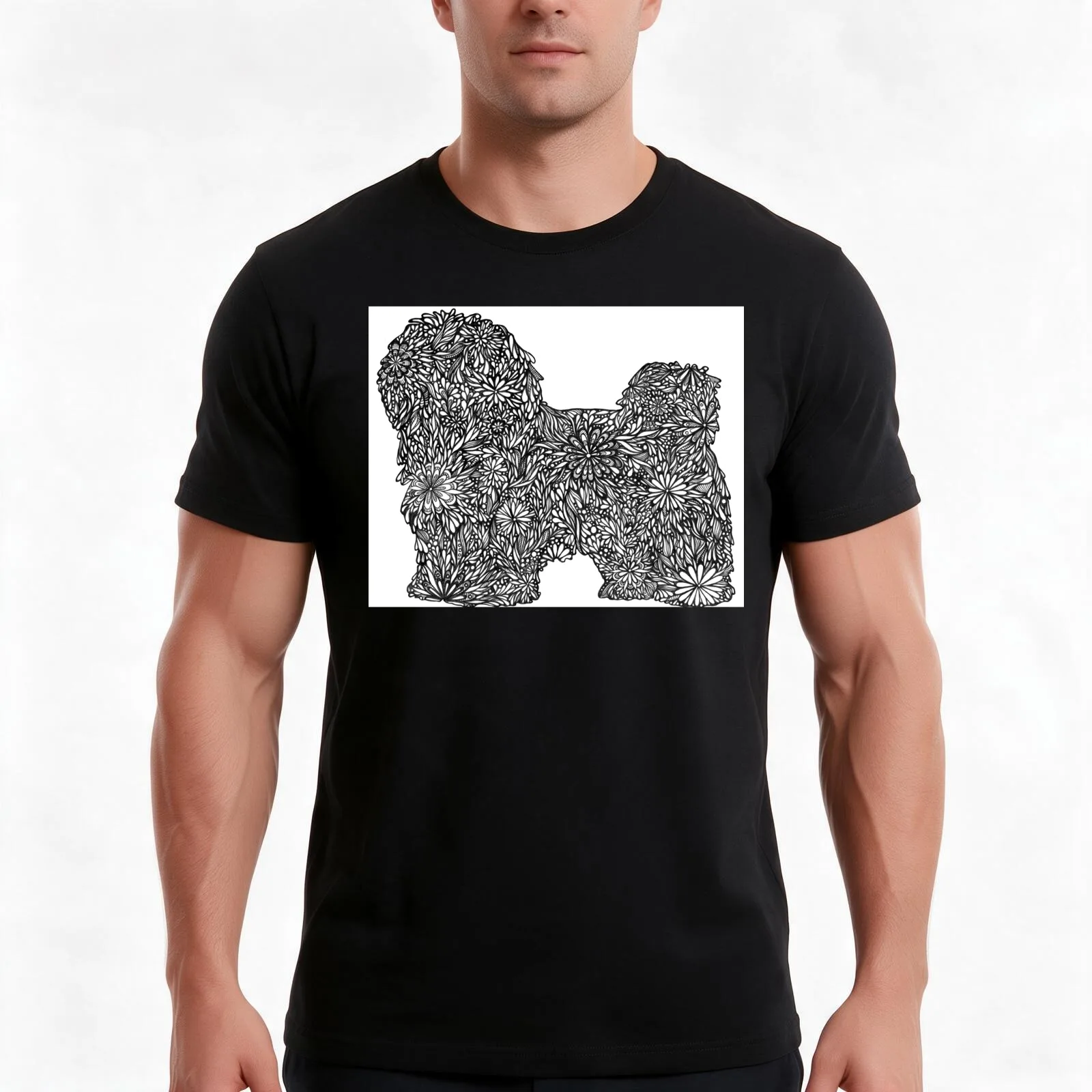 Havanese- Part of the Doodle Dog Collection T-Shirt, Summer Casual Cotton Tee, Oversized Streetwear Tops, Vintage Graphic Print