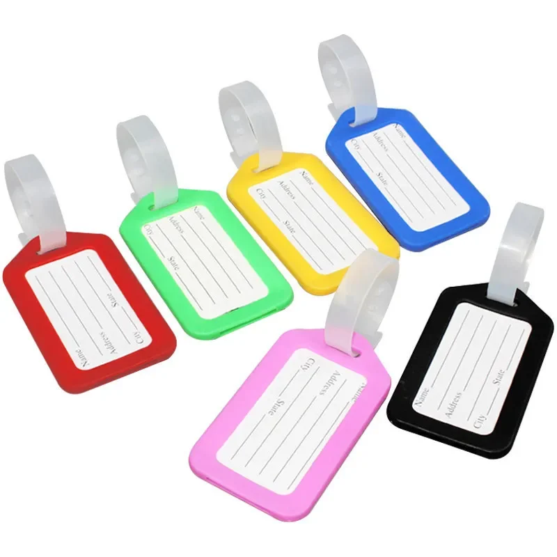 3pc Cute Luggage Tag Plastic Baggage Tags Women Men Boarding Shipping Suitcase ID Address Name Holder Bag Label Travel Accessory