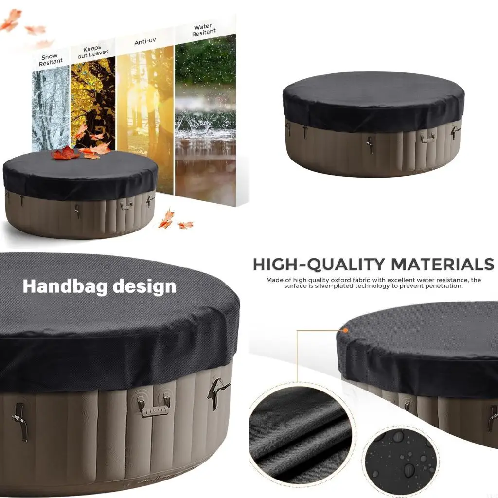 

Bath Tub Protector Round Soft Edging Durable Oxford Waterproof Bathroom Cover X3UC