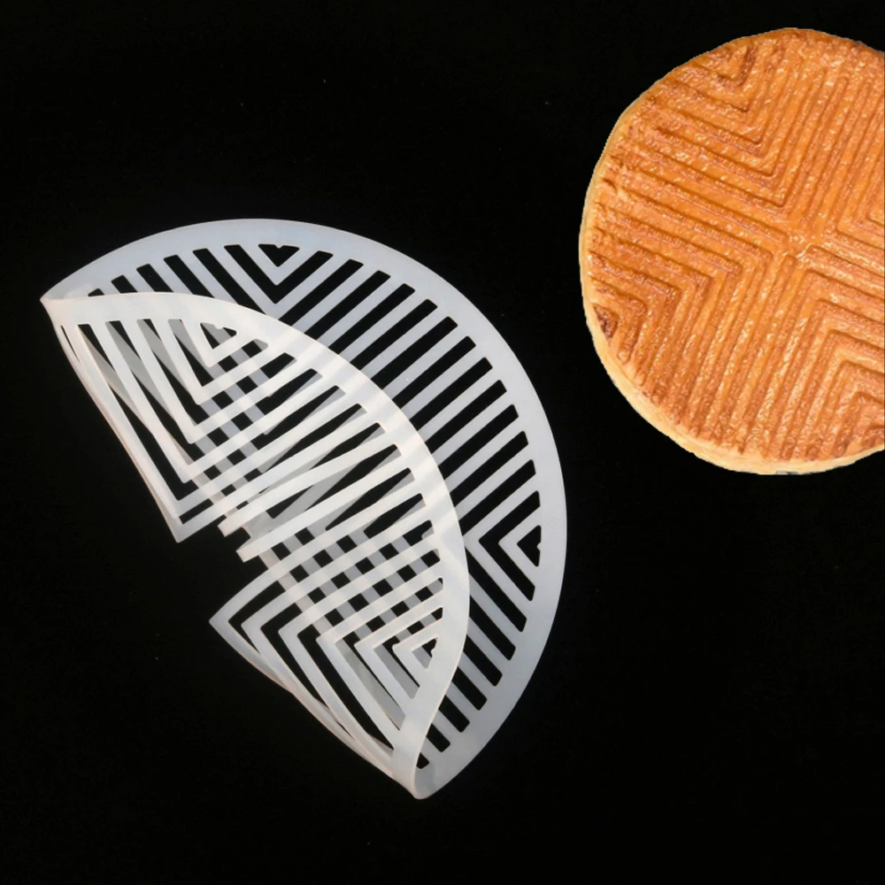 قالب طباعة نسيج الكعكة المقرمشة، قالب طباعة كعكة الملك للعام الجديد، لوازم خبز المطبخ، أدوات كعكة السيليكون #3