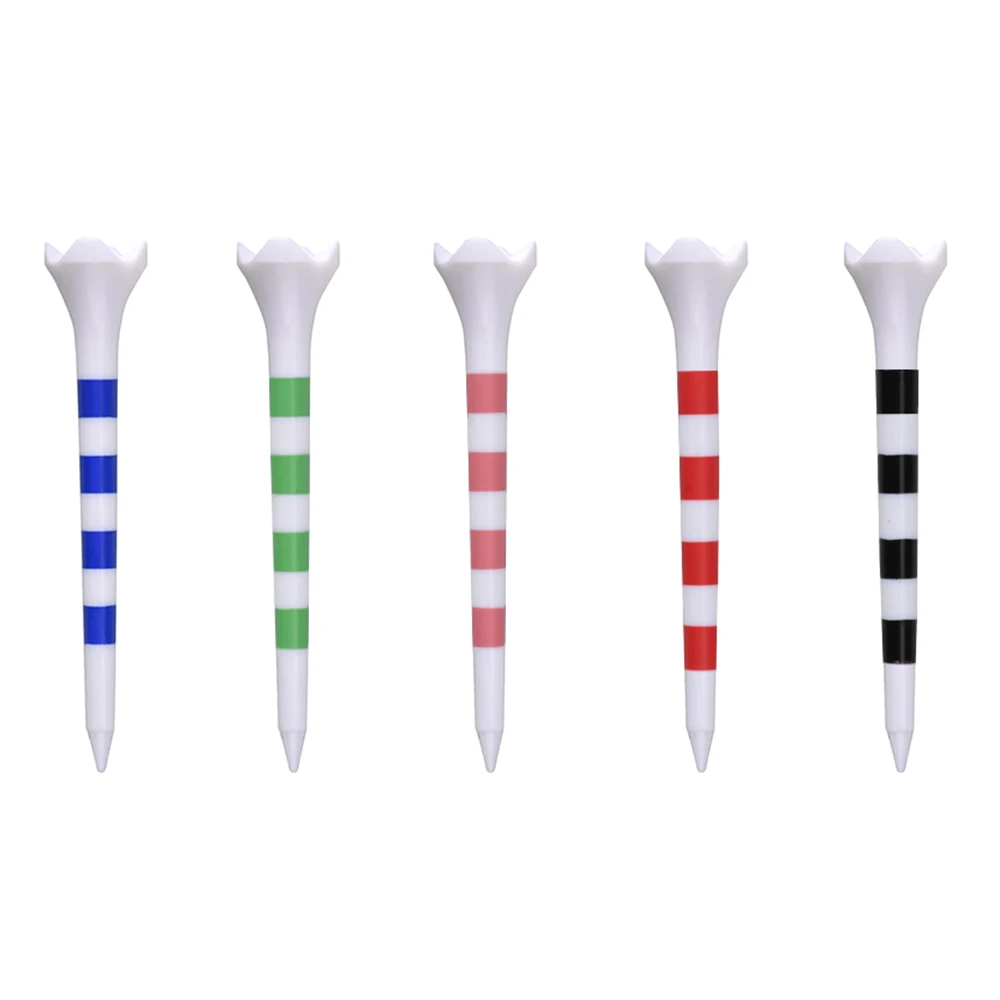 

20 шт./пакет, пластиковая футболка для гольфа с красной/черной/синей/розовой/зеленой полосой, прочная, принадлежности для гольфа