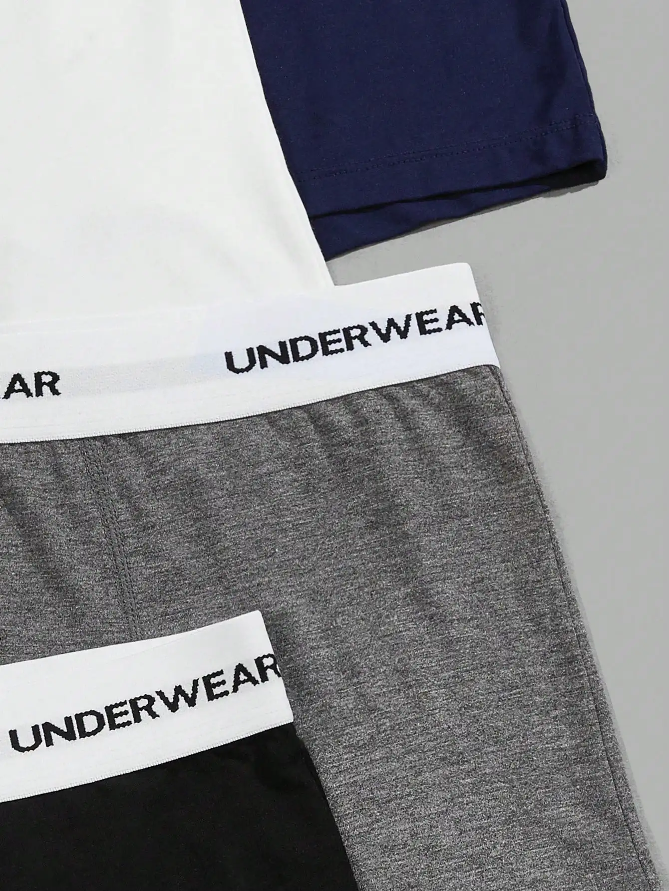 

Мужские трусы-боксеры (5 шт.) с надписью на поясе, однотонные