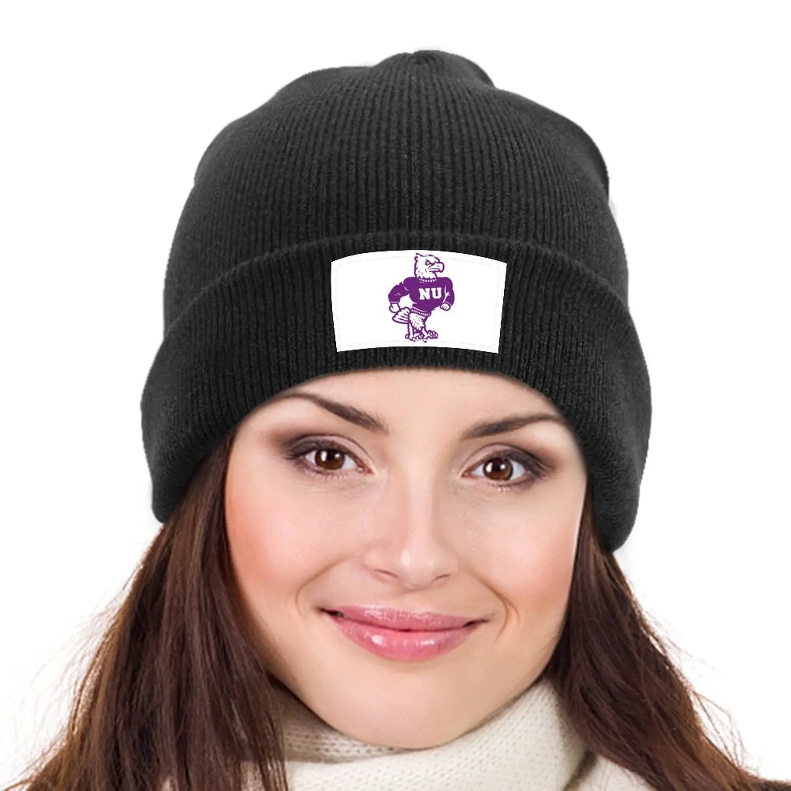 Niagara University Purple Eagles Vintage Fan Maskottchen Strickmütze Kapuze Golfbekleidung lustiger Hut Sonnenhut Herren Mützen Damen