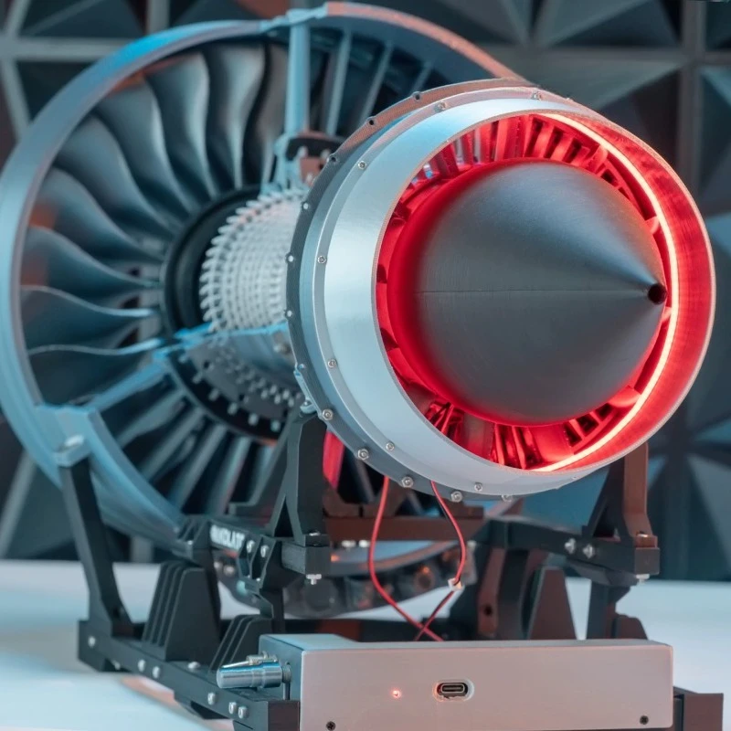 真新しい A380 航空機ターボファン エンジン モデル PLA 金属ベアリング ターボファン エンジン モデル 55 センチメートル完成したおもちゃ