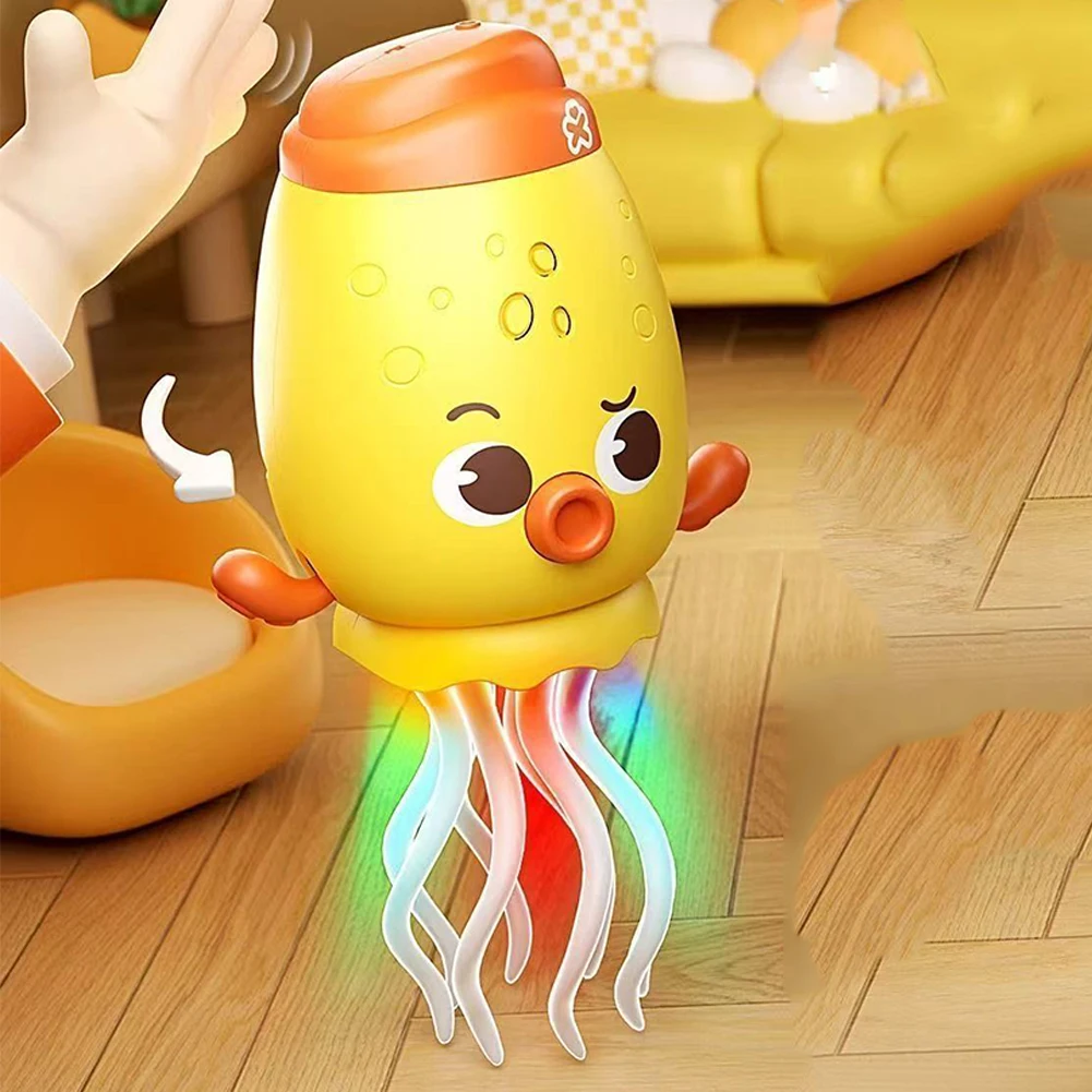 Elektryczny tańczący ośmiornica z muzyką, interaktywna ośmiornica z kablem typu C, czujnik przeszkód, ośmiornica edukacyjna, zabawka dla malucha