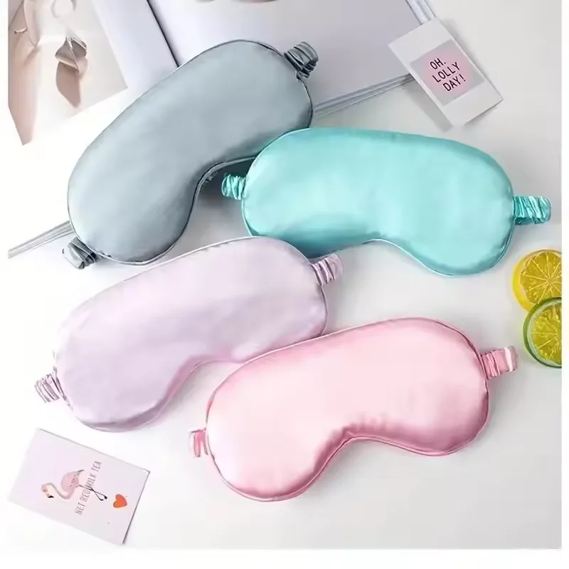 

Double-sided Imitation Silk Eye Mask Breathable Sleep Light-blocking Eye Mask Portable Travel Eyepatch Lunch Break Eye Cover