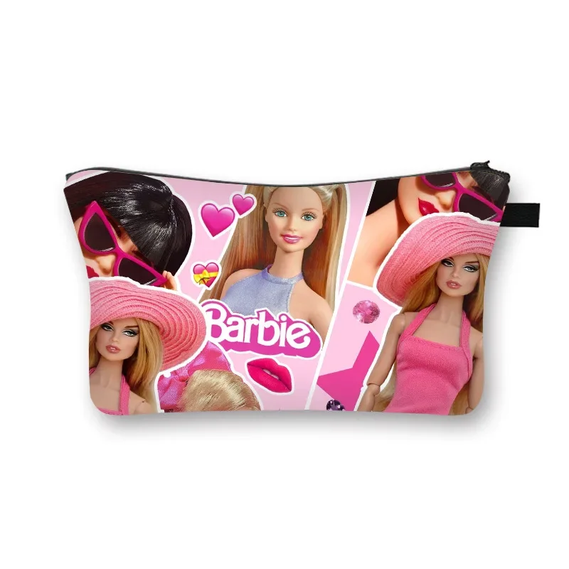 Barbie Girls Makeup Bag Women Travel Cosmetics Toiletries Large Capacity Convenient Fashion Simple Storage Bag Movie Peripheral