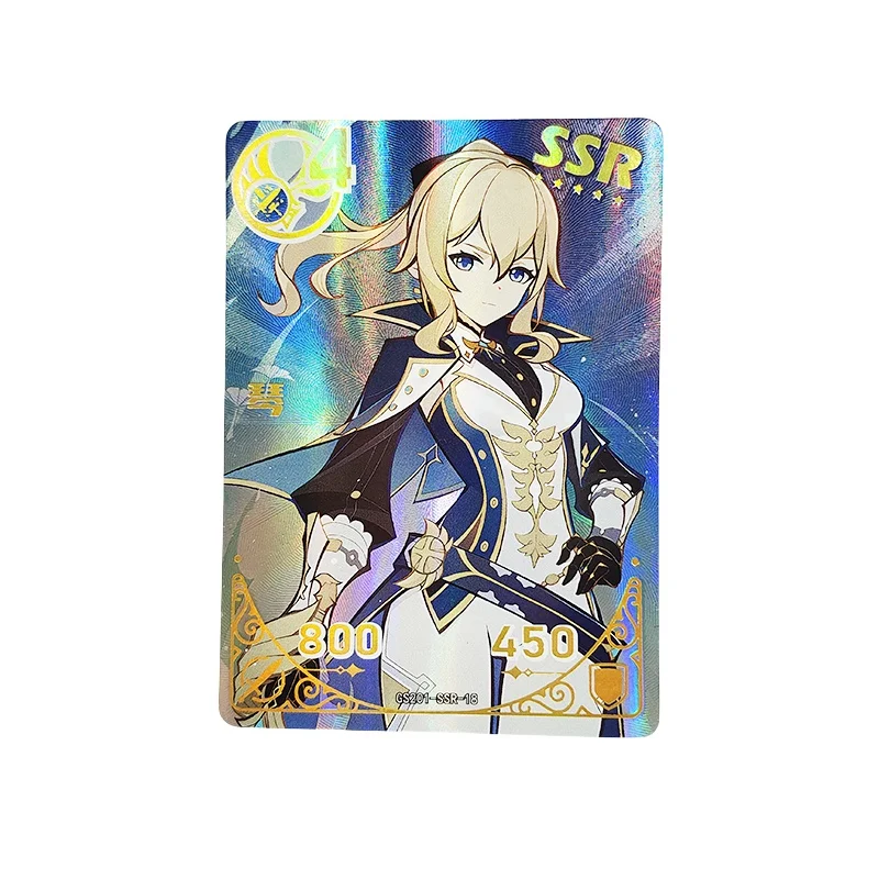 Goddess Story Genshin Impact Kamisato Ayaka Barbara Gunnhildr Anime Character Collection Flash Card Cartoon Toy Christmas Gift