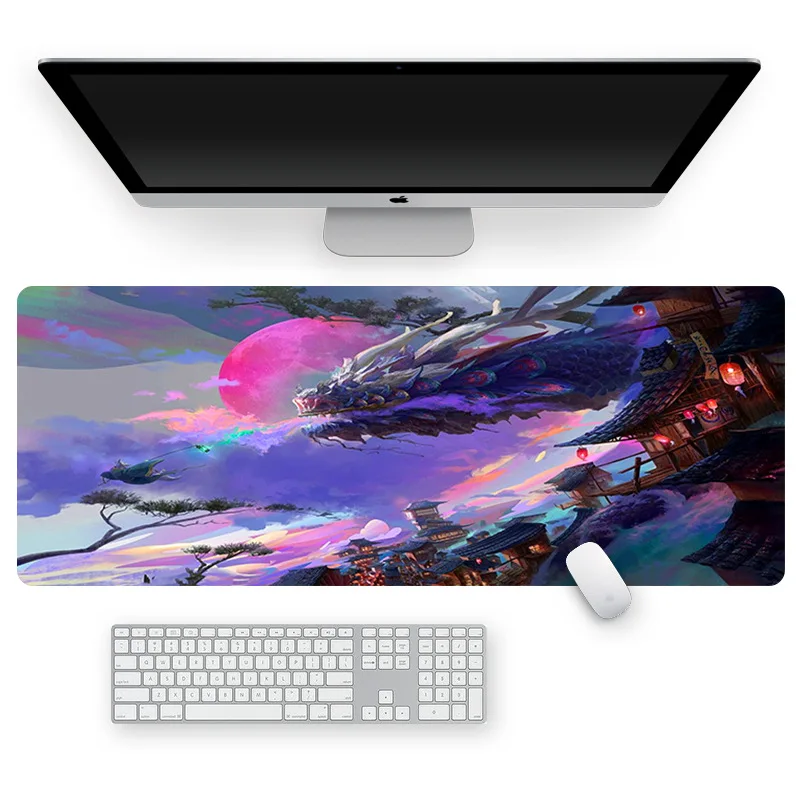 

1Pcs Gaming Mouse Pad Large Keyboard Pad 30*80CM Topographic Mouse Pad Black and White Mouse Pad for Keyboard with Anti-Sl
