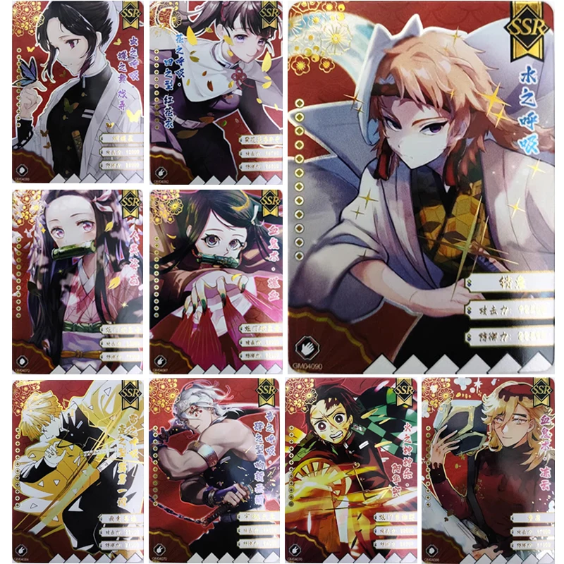 

Anime Demon Slayer SSR series collection card Uzui Tengen Kochou Shinobu Tomioka Giyuu Entertainment toys Board game card