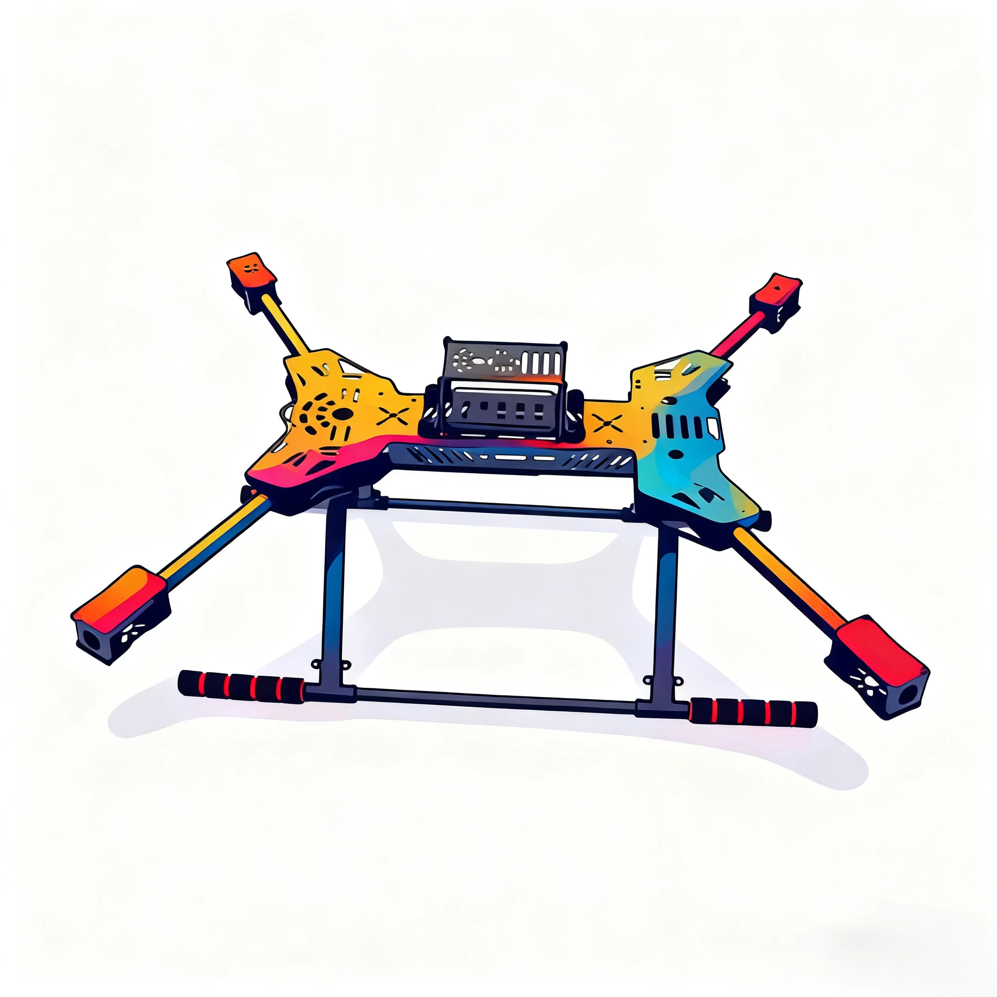 Nouveau ZD680 PIXHAWK2.4.8 M8N entièrement en Fiber de carbone hexa-rotor bras pliable Kit de cadre d'hexacopter pour Copter avec train d'atterrissage inflodable