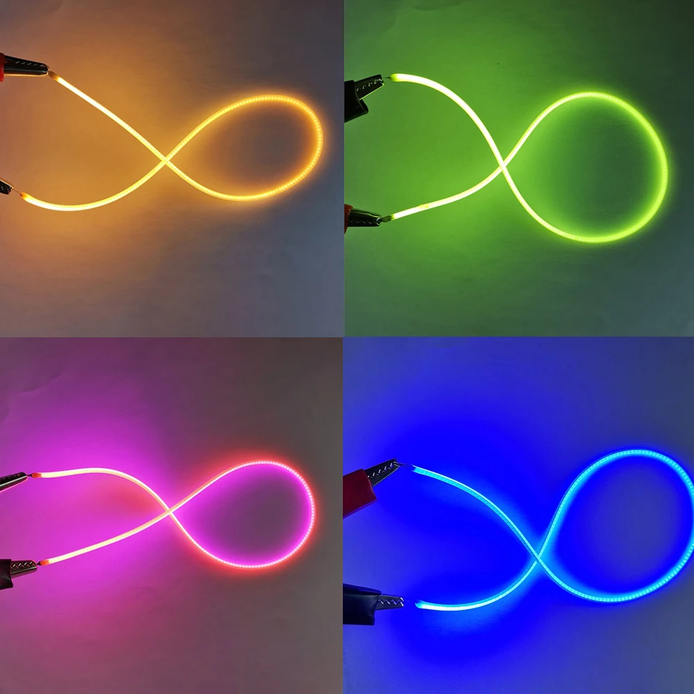 Bombilla Led de silicona suave, piezas de lámpara Edison, DC3V, 80mm, 130mm, 255mm, 300mm, accesorios de filamento de iluminación Flexible, 10 piezas