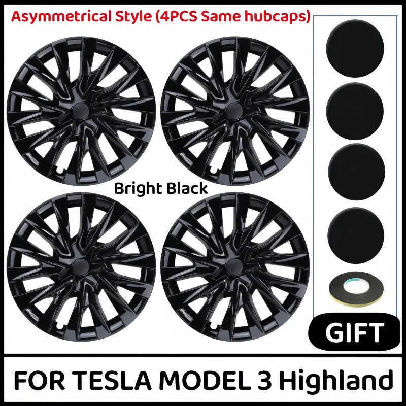 4 Stuks Wieldop Voor Tesla Model 3 Highland 18 Inch Prestaties Vervanging Wieldop Auto Volledige Velg Cover Accessoires 2023 2024