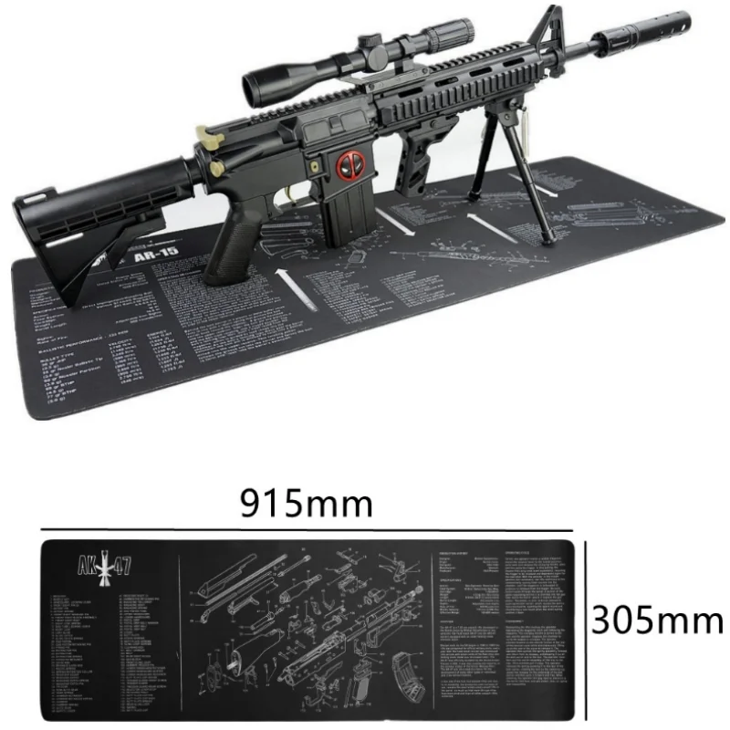 Water-Proof And Oil-Proof Gun Decomposition Game Desk Pad Oversized Advertising Office Desk Keyboard Mouse Pad