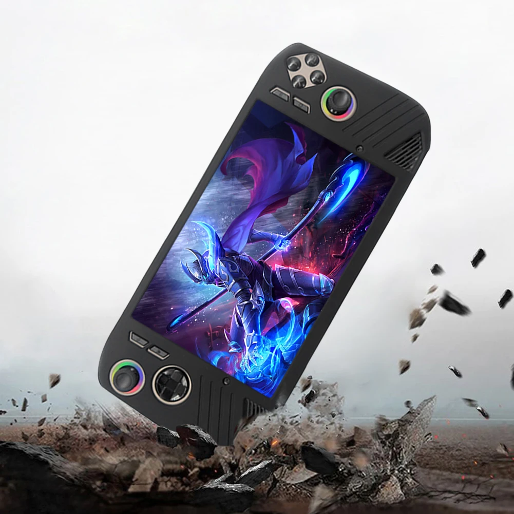 ل MSI Claw 8AI وحدة التحكم المحمولة غطاء من السيليكون للصدمات حامي شل كم مكافحة الإفلات لينة غطاء الجلد غطاء حامي