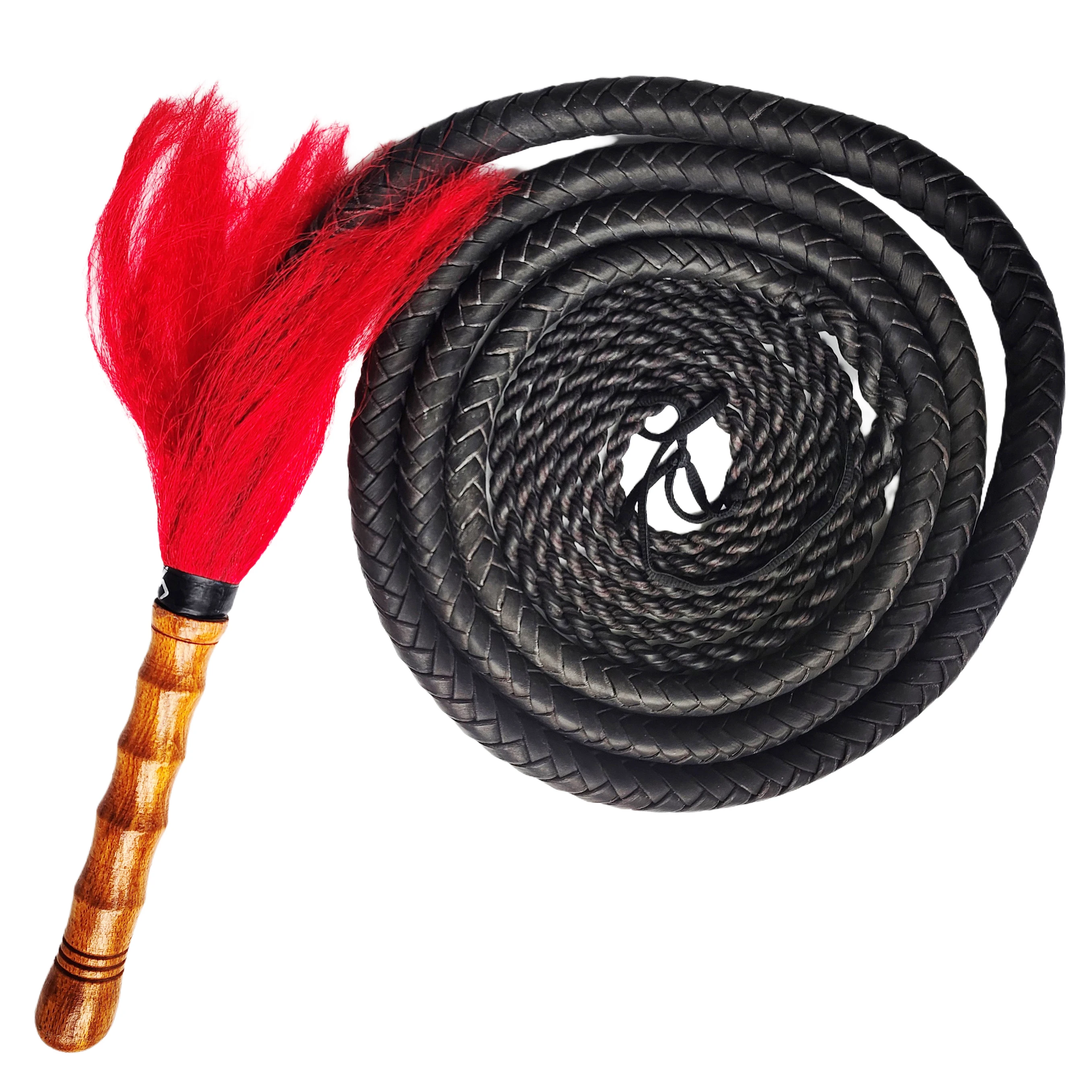 Martial Art Wushu Whip Kung Fu Whip Cowhide Genuine Leather Fitness Whips Sounded Shepherd Whip Wood Handle Kun Master